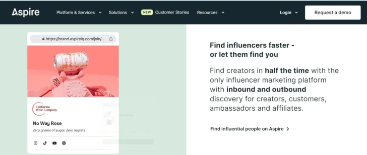 aspire influencer search platform